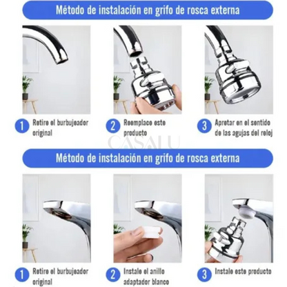 Grifo ahorrador de agua multifuncional